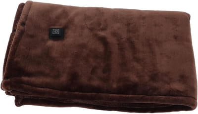 Elektrisch Dekentje - Verwarmend Plaid - Warmte en Comfort - Snelle Verwarming - 100x80 cm - Koffie