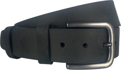 Riem Mat Zwart - Maat 115 cm (Taillemaat tot 95 cm) - 4 cm breed - Dames Riem - Echt Leer - Heren Riem - Arrigo