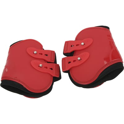 Ensemble de Guêtres Tendon Cheval Sûr Doux Résistant à l'Usure Coque PU Guêtres de Protection Tendon pour Chevaux Rouge Membres Postérieurs L Large 35.83x15.75in red
