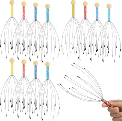 Hoofdmassage Set - Hoofd Krabbers - Ontspanning Thuis - 36 Stuks Pakket - 23.5 cm Lengte - Meerdere Kleuren