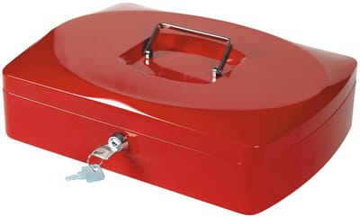 Q-CONNECT geldkoffer | 325 x 235 x 85 mm | rood