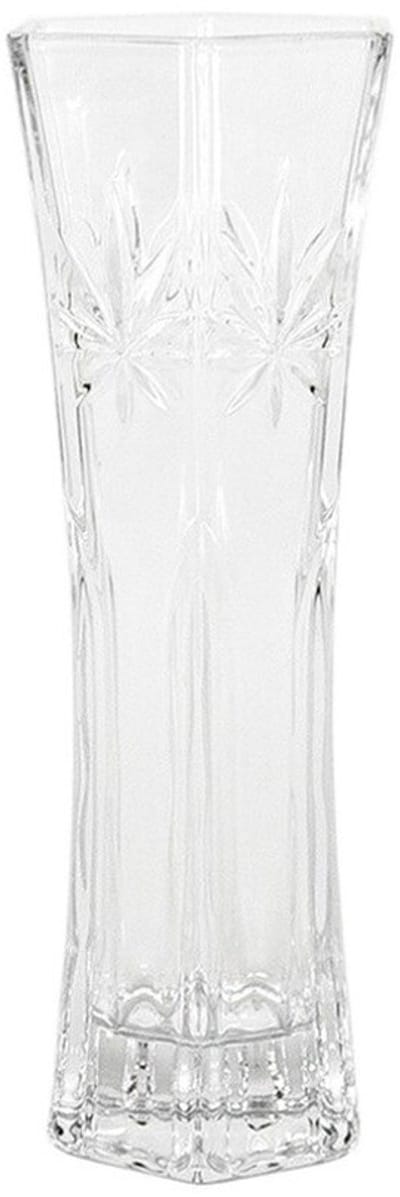 Gerimport Bloemenvaas - ornament glas - 11 x 29 cm - luxe motief - voor bloemen en boeketten - tot 60 cm