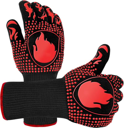 BBQ Handschoenen - Ovenhandschoenen – Hittebestendig tot 800°C (1472℉) – Antislip Siliconen Grillhandschoenen – Voor Barbecue, Koken, Bakken, Lassen (1 Paar)