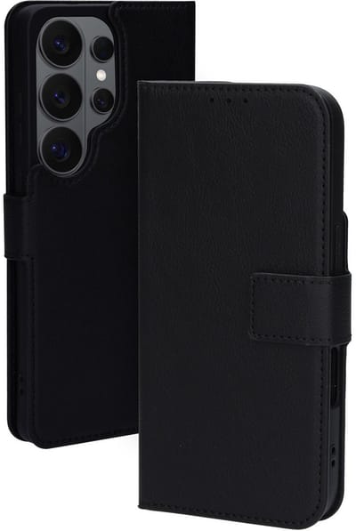 Mobiparts hoesje geschikt voor Samsung Galaxy S26 Ultra - Wallet/Boekhoesje - Eco Leer - Magneet Sluiting - Opberg vakken - Zwart
