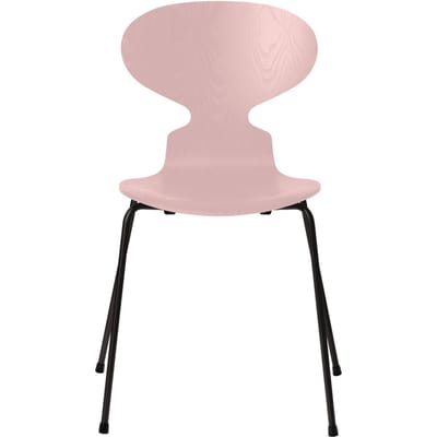 Fritz Hansen Ant Stoel - pale rose - zwart