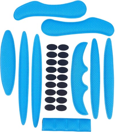 RAMBUX® - Fietshelm Foam Pads - 27-delig - Blauw - Setje met Klittenband
