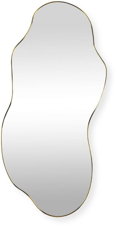 SensaHome Luciano Wandspiegel – Organische Spiegel – Asymmetrisch Design – 120x60 cm – Goud