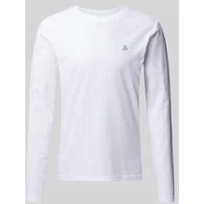 Shirt met lange mouwen van katoen met labelprint