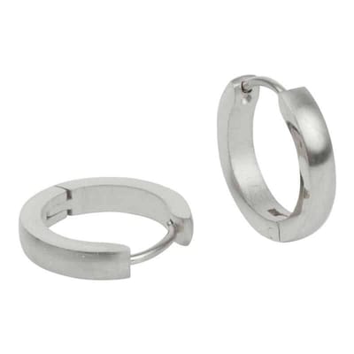 Kalli Oorringen Edelstaal Mat Zilver 1848 (12mm)