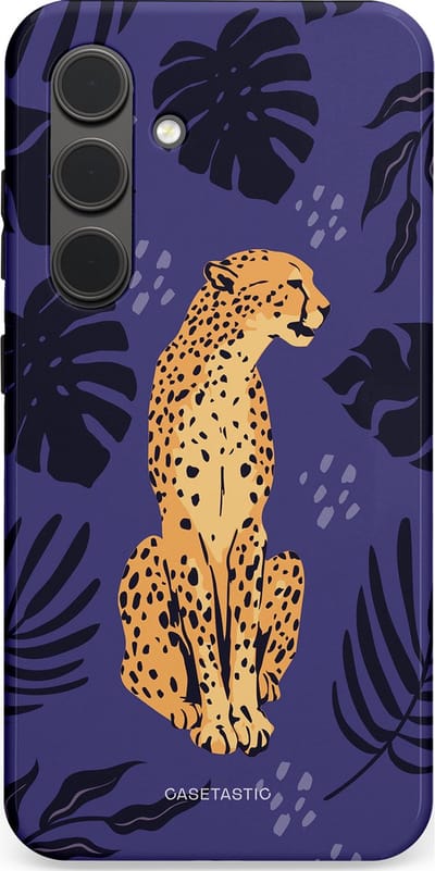 Casetastic Hoesje Geschikt voor Samsung S24 - Stijlvolle Beschermende Duo-layer Case - Cheetah elegantie