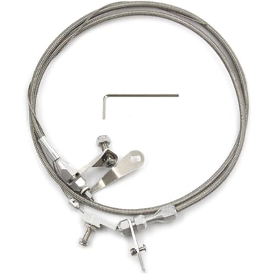 Transmissie-kickdown-kabelset, roestvrij gevlochten kick-down-kabel Vervanging van de transmissiepal zilver