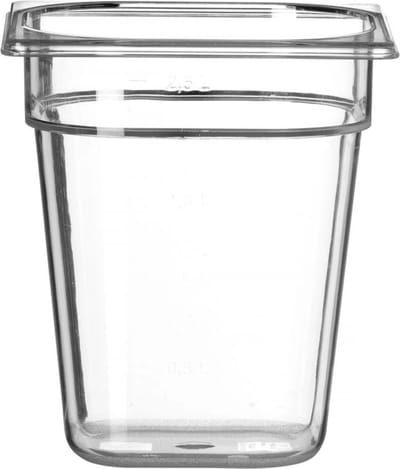 HENDI Gastronorm container – polycarbonaat – 1 liter – transparant – 176x162x65 mm