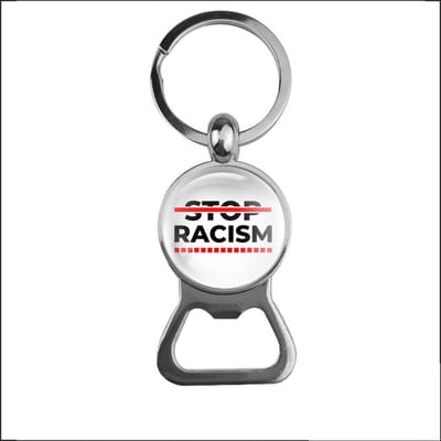 Bieropener Glas - Stop Racism