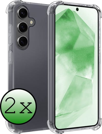 Hoesje 2 Stuks - Geschikt voor Samsung Galaxy A55 - Sterk & Shockproof - Siliconen Case - Back Cover - Telefoon Hoes Shock Proof - Transparant