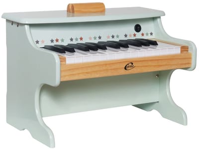 Coemo Kinderpiano Speelgoed Muziekinstrument Keyboard voor Kinderen, Hout, Mintgroen 42x25x29 cm