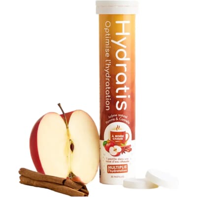 Hydratis Warme Hydratatieoplossing 20 Bruistabletten (Smaak : Appel Kaneel)