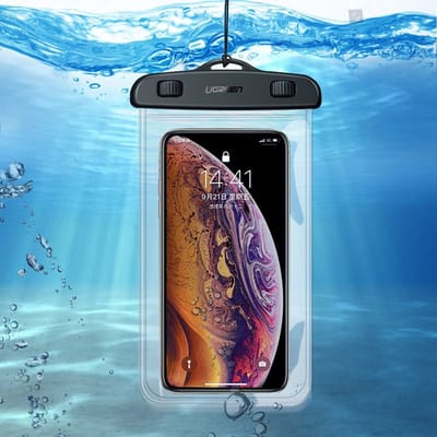 Ugreen - Waterdichte Telefoonhoes - IPX8 - Zwart - Met Koord