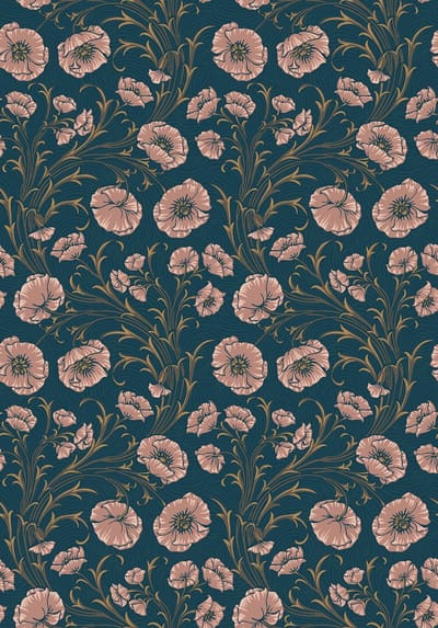 Boråstapeter Vliesbehang 2272 - Treasured - Botanisch Blauw - 53cm x 10.05m