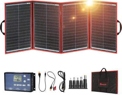 Zonnepanelen Compleet Pakket - Zonnepanelen Plat Dak - Zonnepanelen met Stekker - 4 Panelen - Inklapbaar - Inclusief Opbergtas