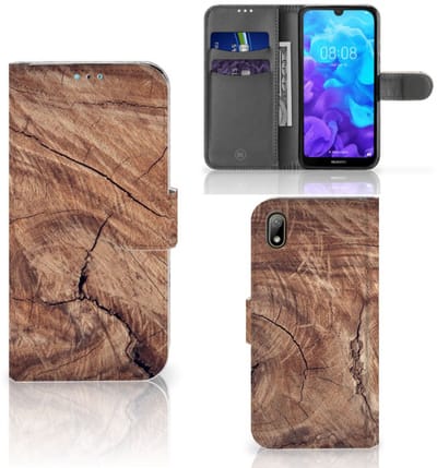 Huawei Y5 (2019) Book Style Case Tree Trunk