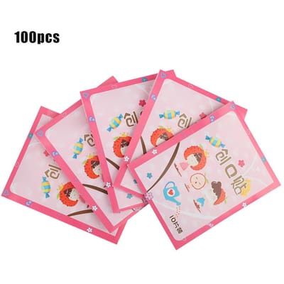 100 Stuks Schattige Cartoon Ademende Verbandpleister Verbandpleister EHBO Waterdichte Wondpleister pink