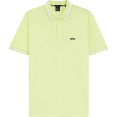 Boss Herenpoloshirt ‘Paddy’ met contrasterende boorden (Groen)