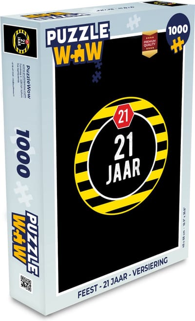 Puzzel Feest - 21 jaar - Versiering - Legpuzzel - Puzzel 1000 stukjes volwassenen