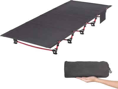 Vouwbed - Kampeerbed - Outdoor slapen - Ultra lichtgewicht - 192x70cm - Zwart