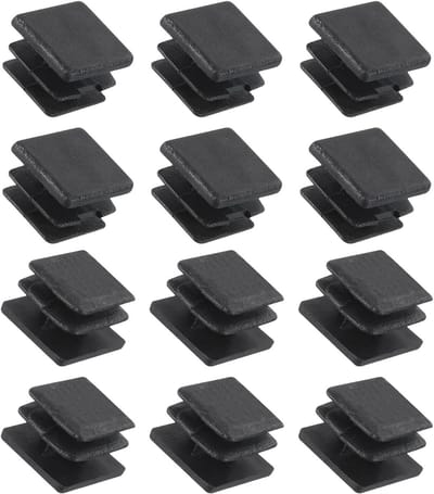 Vierkante Buiskap 15x15mm - 12 Stuks Plastic Eindkappen voor Meubels, Tuinhekken en Tafelpoten, Beschermende Pluggen voor Buizen en Stangen
