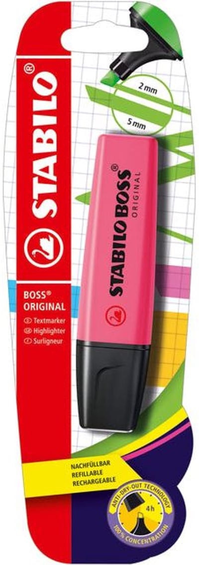 Markeerstift stabilo boss 70/56 blister roze | 10 stuks