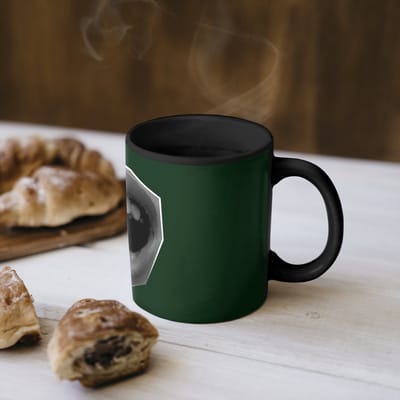 Magische Mok - Foto op Warmte Mokken - Koffiemok - Mond - Groen - Illustratie - BLAH BLAH - Magic Mok - Beker - 350 ML - Theemok - Mok met Tekst