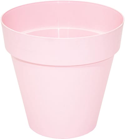 Mega Collections Plantenpot - kunststof - lichtroze - binnen/buiten - D20xH17 cm - bloempot