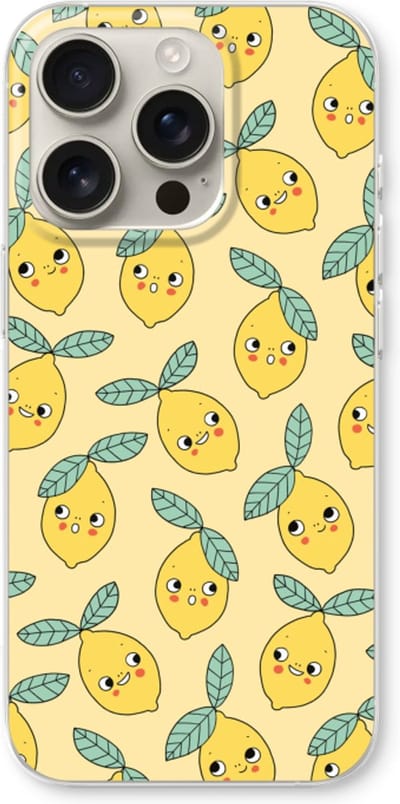 Case Company® - Hoesje geschikt voor iPhone 16 Pro hoesje - Citroenen - Soft Cover Telefoonhoesje - Bescherming aan alle Kanten en Schermrand
