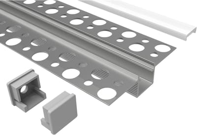Aluminium LED Profiel - Led Strip Profiel - Moderne Verlichting Creëren - Inclusief Melkglas Deksel - 200 cm - Anodized