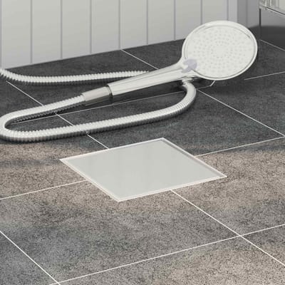 vidaXL - 2 - in - 1 - Doucheafvoer - Zilver - 15 - x - 15 - cm - Roestvrij - staal - 304