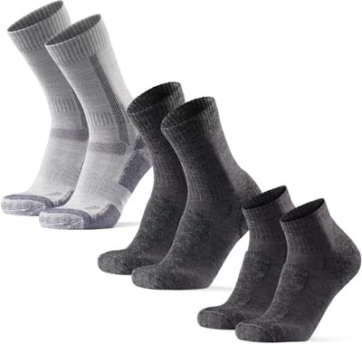 DANISH ENDURANCE Wandelsokken Set met Merino Wol Dames en Heren - Verschillende Soorten - 3 paar - Maat 39-42
