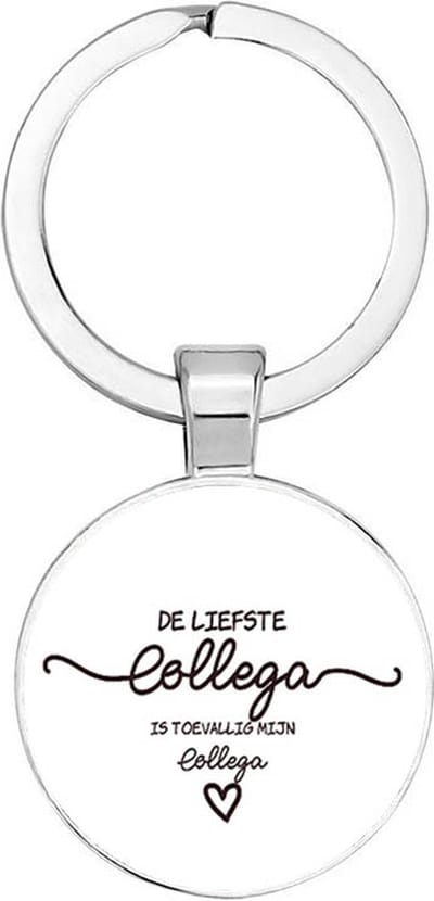 Akyol - De liefste collega Sleutelhanger - liefde - iemand die een collega is - werk - collega - beste ooit - cadeau - verjaardag - kado - geschenk - gift - verrassing - welkomst cadeau - afscheidscadeau - liefde - 2,5 x 2,5 CM