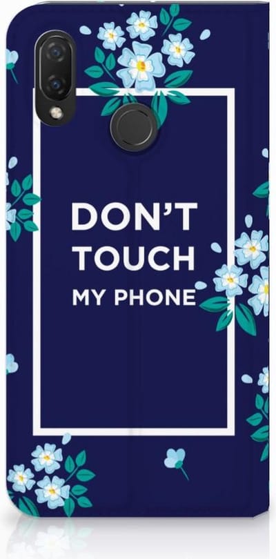 Huawei P Smart Plus Design Case Flowers Blue DTMP