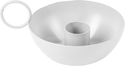 Kaarsenstandaard bowl wit