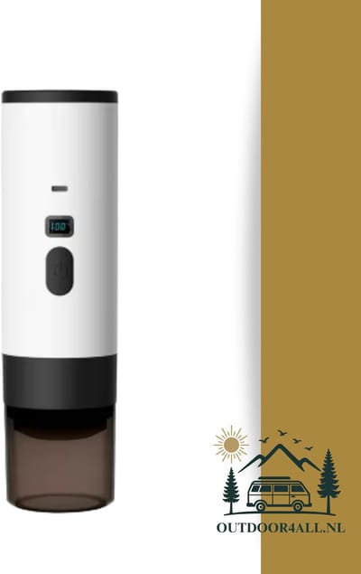 Draagbare Koffiemachine /Coffee maker voor camping, op reis of onderweg - Oplaadbaar - Wit