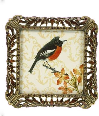 AL - Fotolijst - Strass Bruin - 7 x 7 cm Foto Formaat
