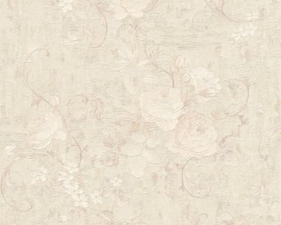 KLASSIEK BLOEMEN BEHANG | Klassiek - creme taupe zilver - A.S. Création Romantico