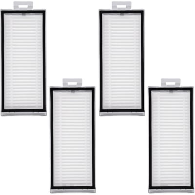 Dailygoods- Vervangingsfilters 4-pack - Wasbare Filters - Robotstofzuiger Accessoires - Duurzaam ABS-kunststof - Efficiënte Herbruikbare Filters - 11,5x4,6x1,7cm - Stofzuigerfilters