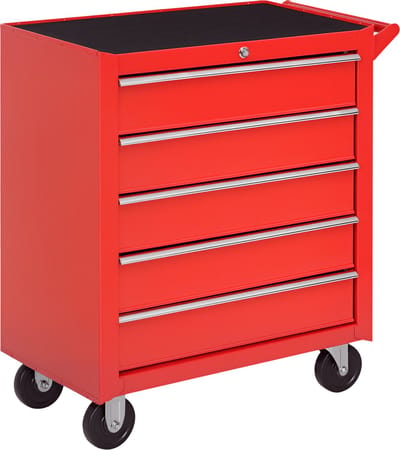 DURHAND-Werkstattwagen-Stahl-69L x 33B x 75H cm-Rot