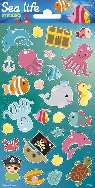 Funny Products Stickervel Sealife Junior Papier 27 Stuks