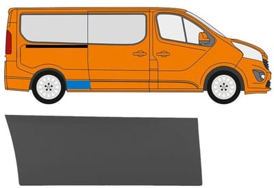 Zijlijst sierlijst voor Opel Vivaro 2014-2019 / Rechts
