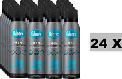 Odorex Deospray Men - Dry Protection 150 ml - Voordeelverpakking 24 stuks