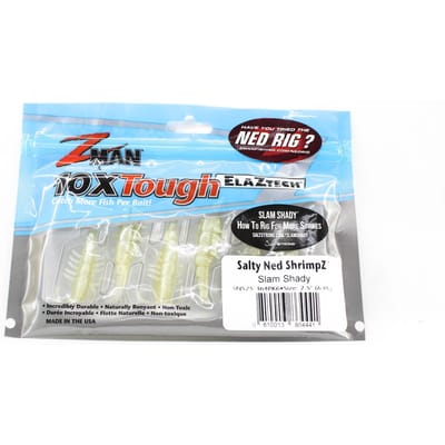 Zman Zachte Kunstaas Salty Ned ShrimpZ 2,5 Inch 6/Pack Slam Shady (4441)
