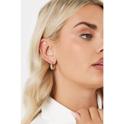 Yours Oorbellen Met Spiraalvormige Ringen Van Roestvrij Staal In Goudkleursize One Size