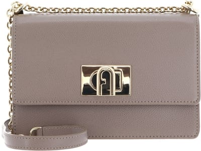 FURLA Leren Schoudertas Avondtas 1927 Mini Crossbody 20 Stucco Gray Taupe